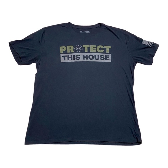Under Armour Other - Under Armour Protect This House HeatGear Short Sleeve Loose Black Tee Size XXL